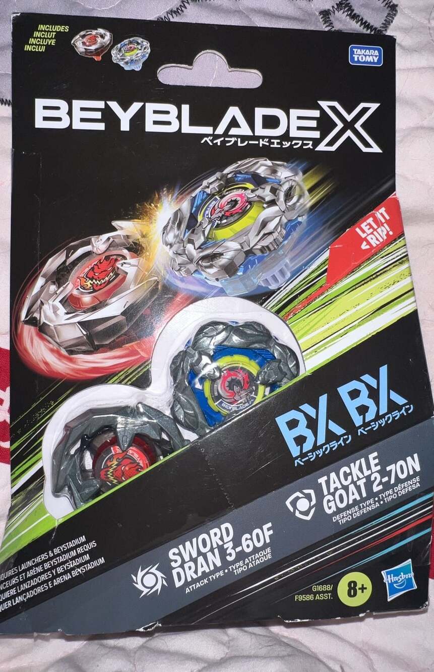 Beyblade X Sword Dran 3-60F and Tackle Goat 2-70N Dual Pack Set